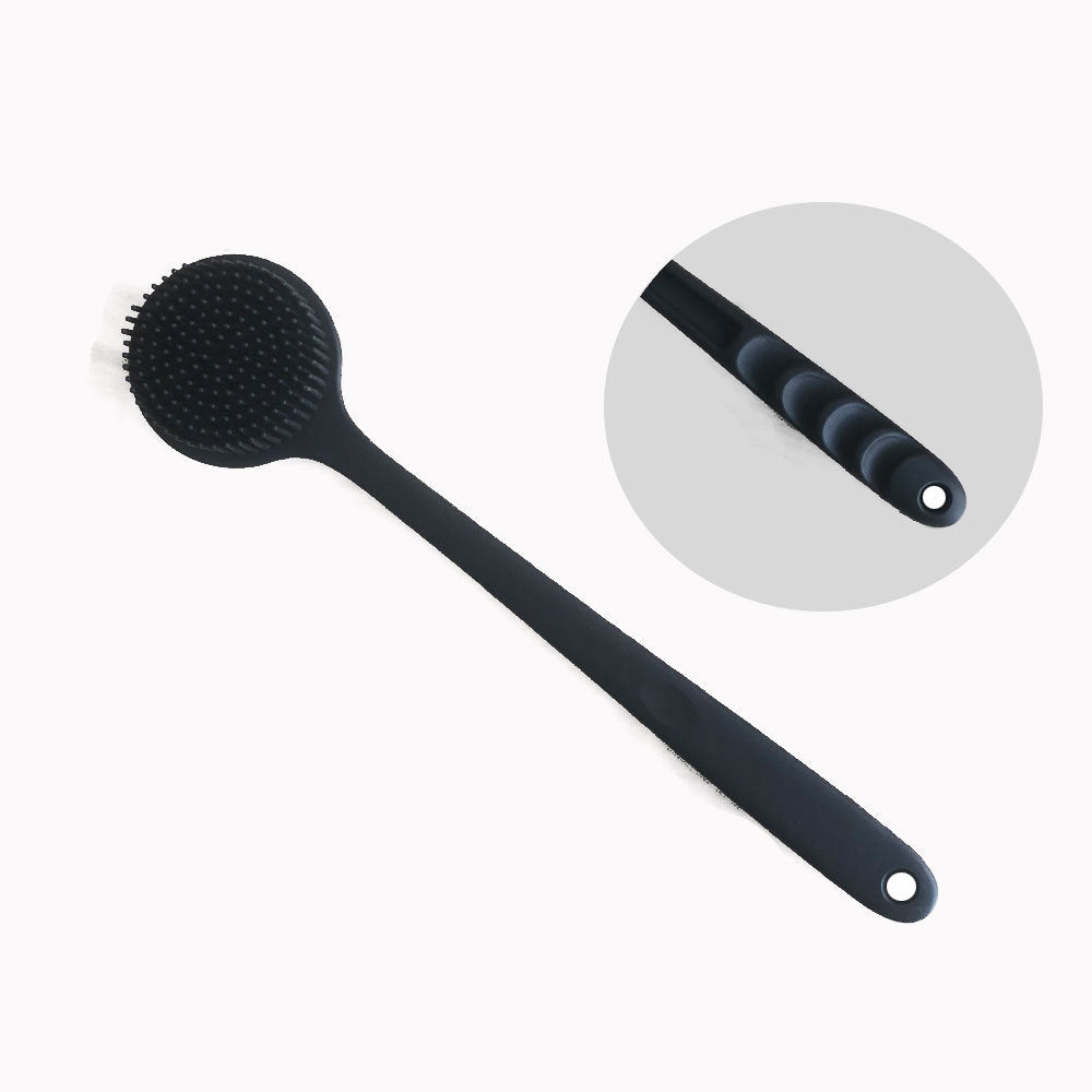 Rückenbürste mit langem Stiel für die Dusche – Ergonomische Badebürste zum Eincremen & Schrubben – Massagebürste für den Rücken