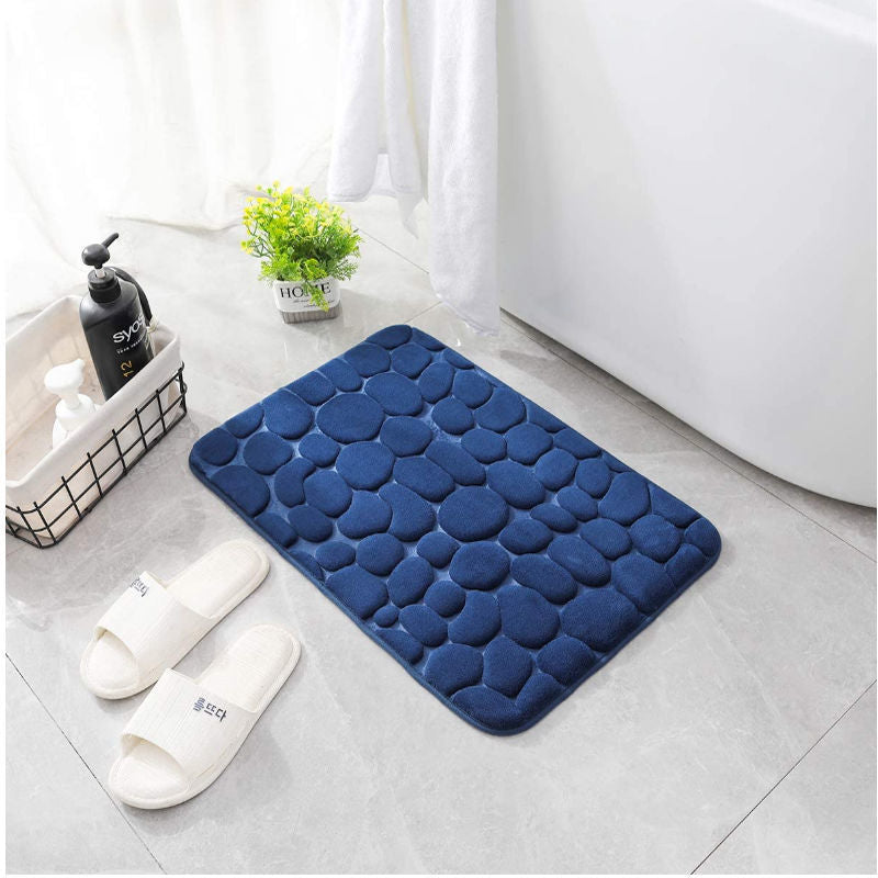 Mehrfarbig Rutschfester Badematten‑Pebble – Saugstark, Massage‑Effekt & Schnell trocknend für Bad & WC