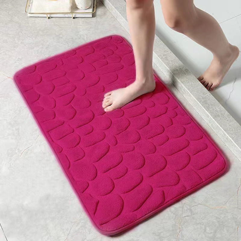 Mehrfarbig Rutschfester Badematten‑Pebble – Saugstark, Massage‑Effekt & Schnell trocknend für Bad & WC