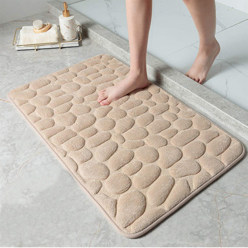 Mehrfarbig Rutschfester Badematten‑Pebble – Saugstark, Massage‑Effekt & Schnell trocknend für Bad & WC