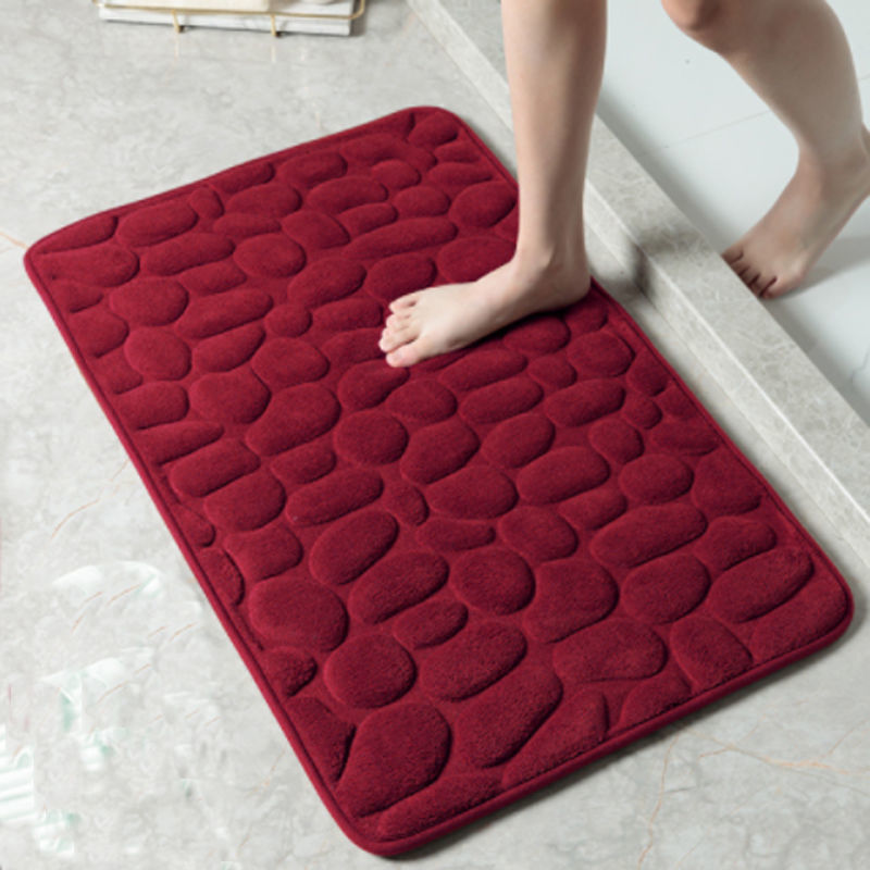 Mehrfarbig Rutschfester Badematten‑Pebble – Saugstark, Massage‑Effekt & Schnell trocknend für Bad & WC