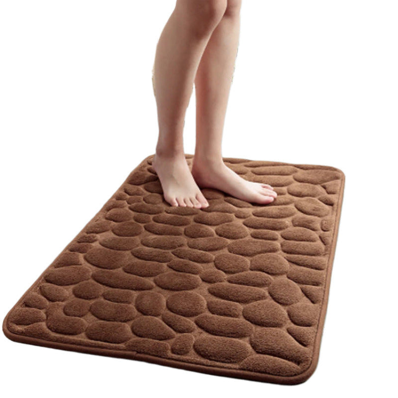 Mehrfarbig Rutschfester Badematten‑Pebble – Saugstark, Massage‑Effekt & Schnell trocknend für Bad & WC