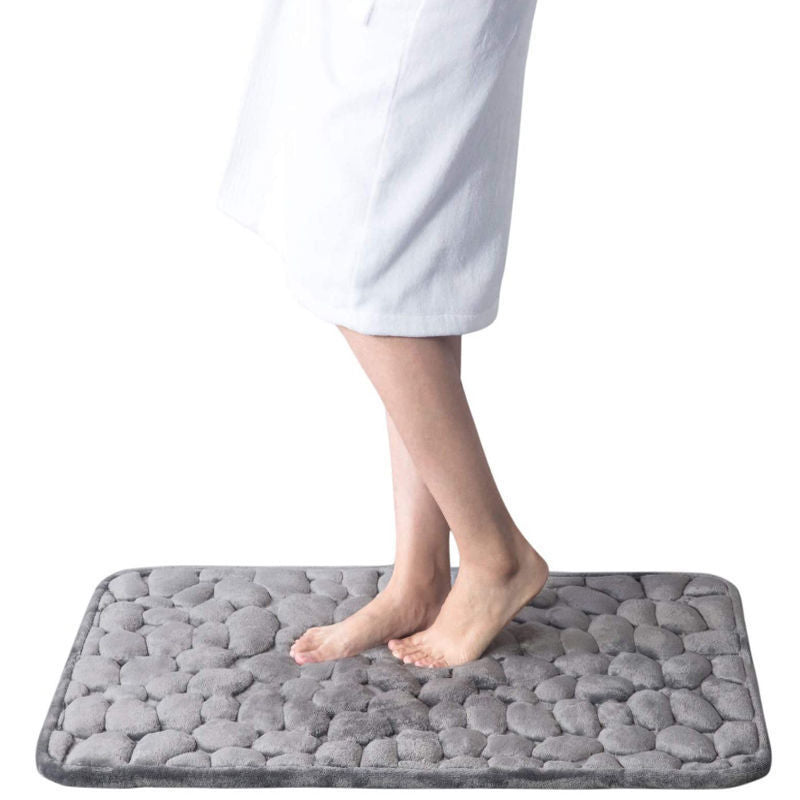 Mehrfarbig Rutschfester Badematten‑Pebble – Saugstark, Massage‑Effekt & Schnell trocknend für Bad & WC