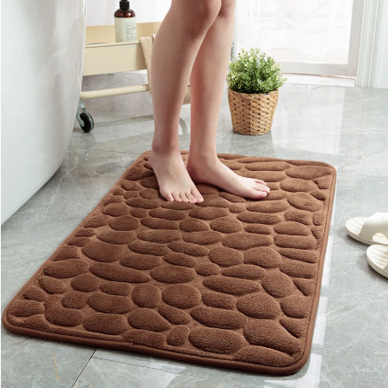 Mehrfarbig Rutschfester Badematten‑Pebble – Saugstark, Massage‑Effekt & Schnell trocknend für Bad & WC