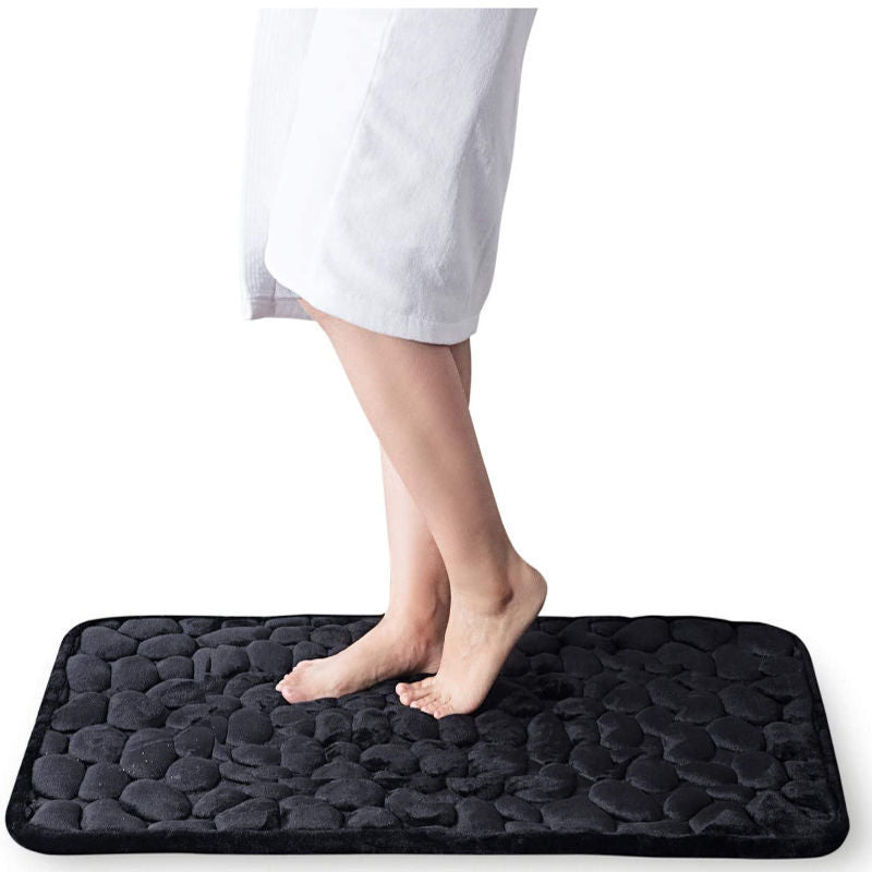 Mehrfarbig Rutschfester Badematten‑Pebble – Saugstark, Massage‑Effekt & Schnell trocknend für Bad & WC