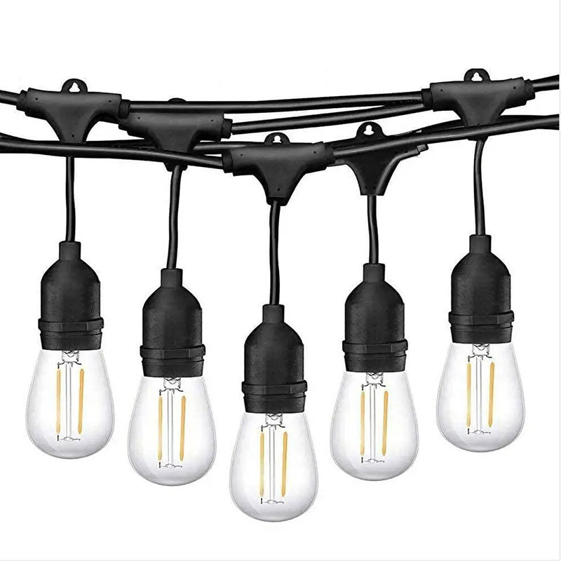 S14 Lichterkette LED Lauflicht Outdoor Wasserdicht Garten Camping Party Dekoration US Norm