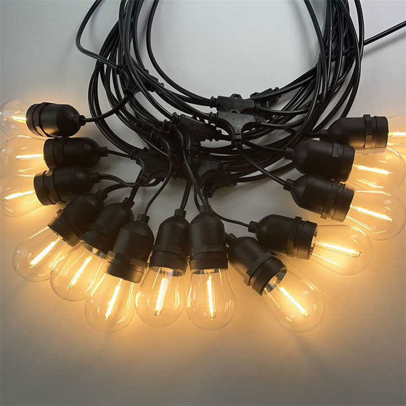 S14 Lichterkette LED Lauflicht Outdoor Wasserdicht Garten Camping Party Dekoration US Norm