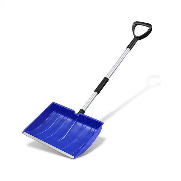 Schneeschaufel aus Kunststoff – Stabiler Schneeschieber mit abnehmbarem Griff – Ergonomischer Schneeräumer für Garten, Hof und Winterdienst