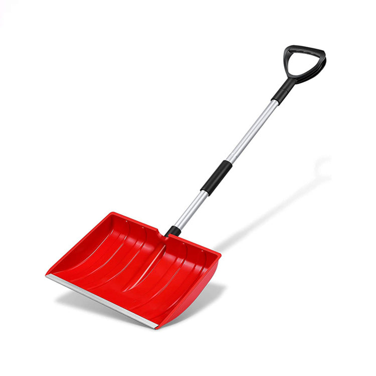 Schneeschaufel aus Kunststoff – Stabiler Schneeschieber mit abnehmbarem Griff – Ergonomischer Schneeräumer für Garten, Hof und Winterdienst