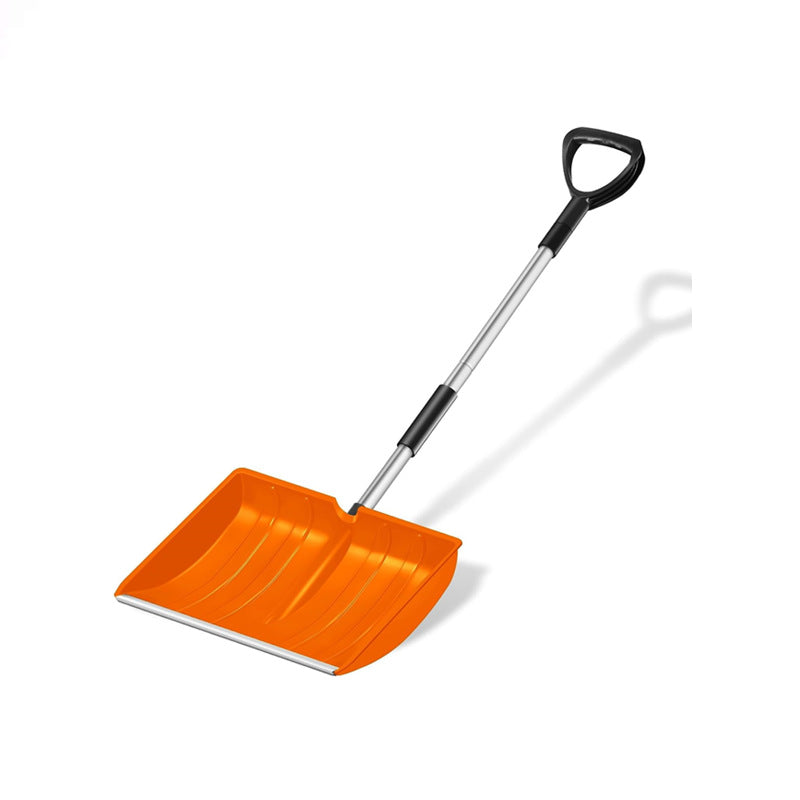 Schneeschaufel aus Kunststoff – Stabiler Schneeschieber mit abnehmbarem Griff – Ergonomischer Schneeräumer für Garten, Hof und Winterdienst