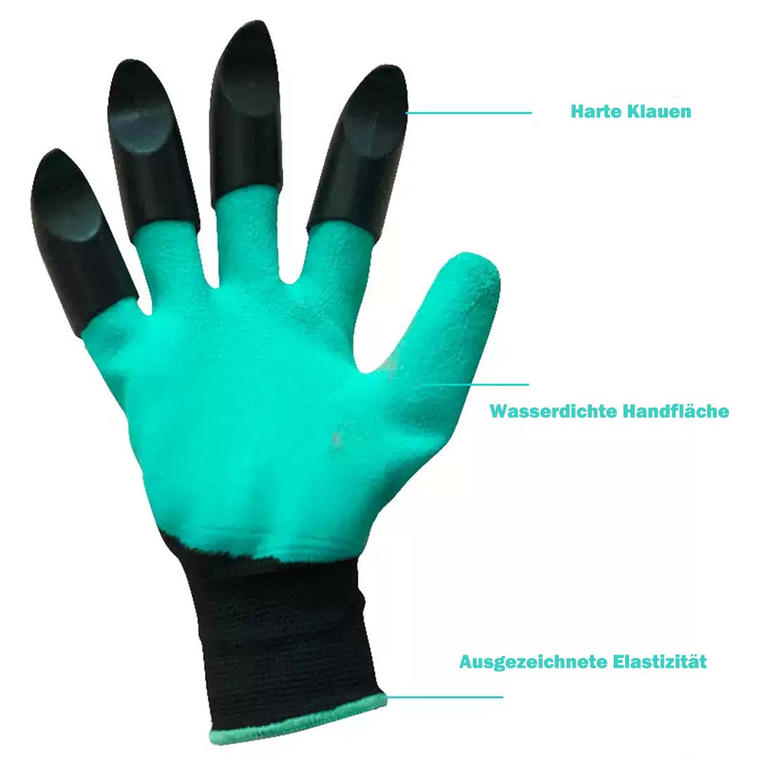 Schützende Gartenhandschuhe mit Krallen für