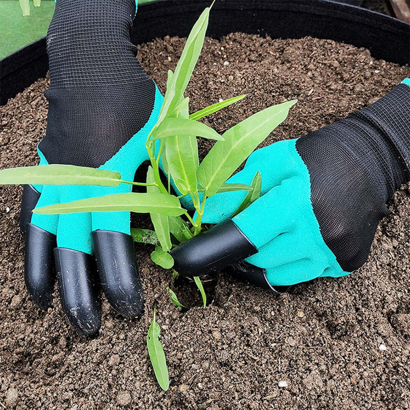 Schützende Gartenhandschuhe mit Krallen für