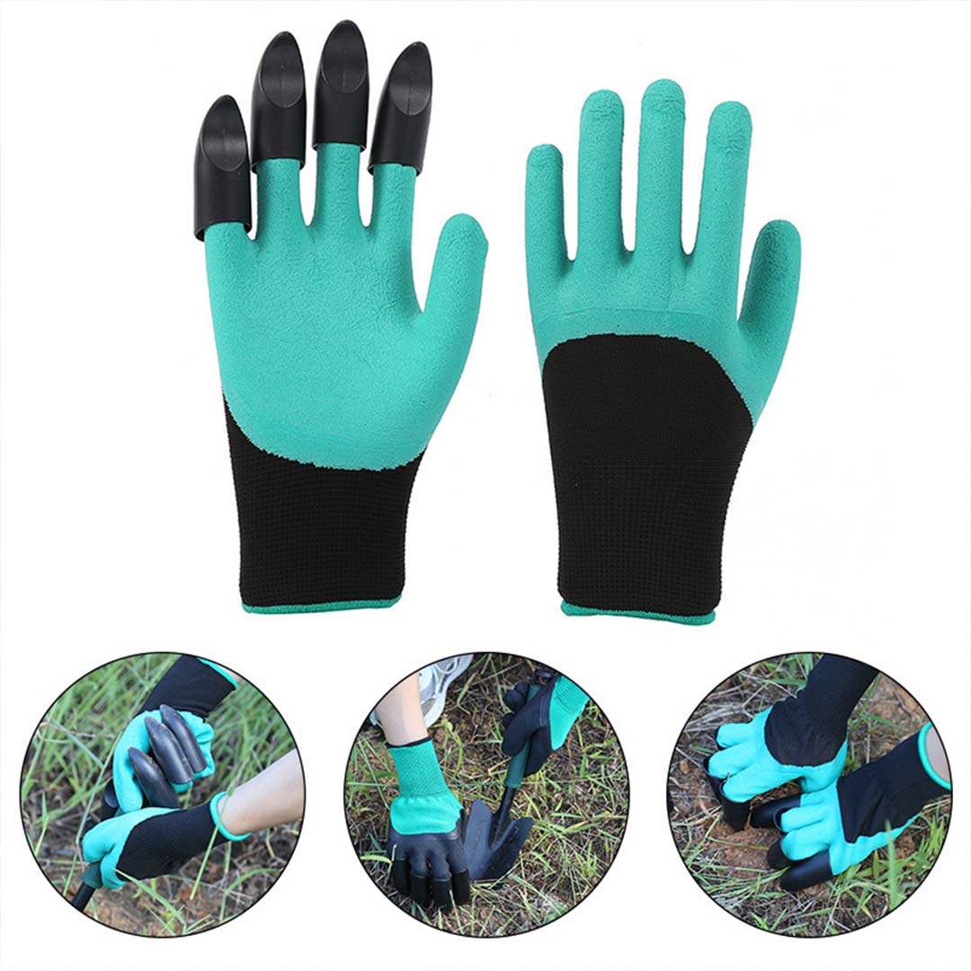 Schützende Gartenhandschuhe mit Krallen für