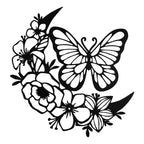 Schwarze Metall Schmetterling Wanddeko Boho Metall Wandkunst Wohnkultur Dekofigur