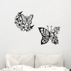 Schwarze Metall Schmetterling Wanddeko Boho Metall Wandkunst Wohnkultur Dekofigur