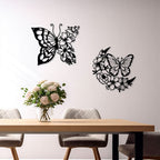 Schwarze Metall Schmetterling Wanddeko Boho Metall Wandkunst Wohnkultur Dekofigur