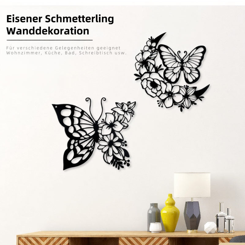 Schwarze Metall Schmetterling Wanddeko Boho Metall Wandkunst Wohnkultur Dekofigur