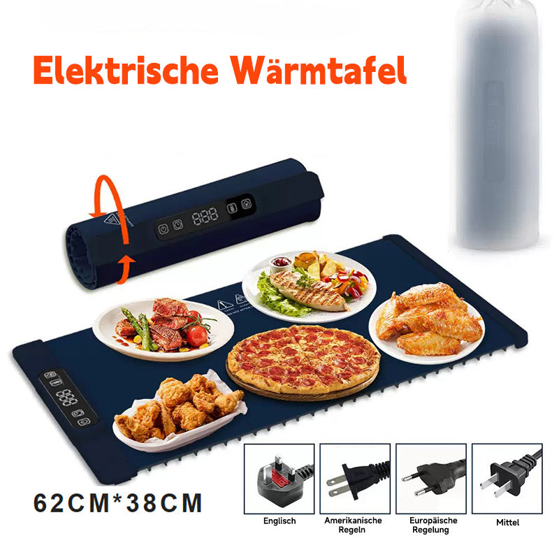 Silicone Electric Warming Tray – Food & Soup Warmer Mat, Desktop Heating Pad for Meals & Tableware