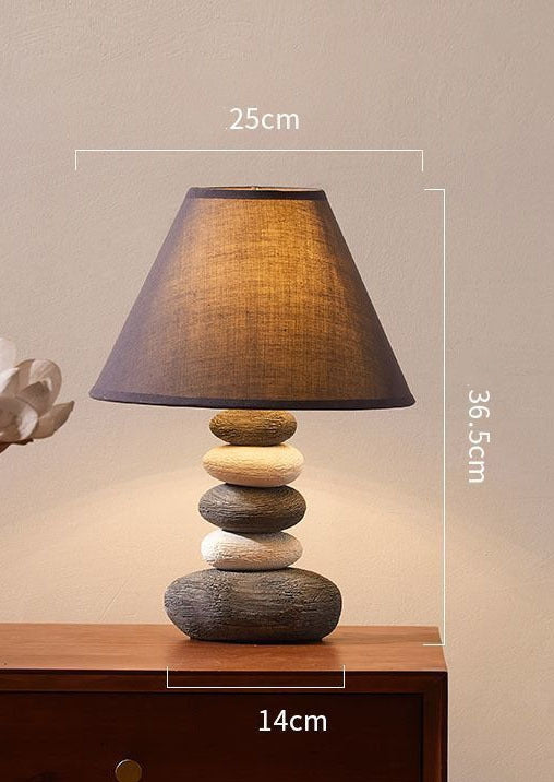 Retro Tischlampe im Amerikanischen Stil mit Stoffschirm Gemütliche Nachttischlampe für Schlafzimmer und Wohnzimmer Vintage Dekoleuchte für Warmes Licht