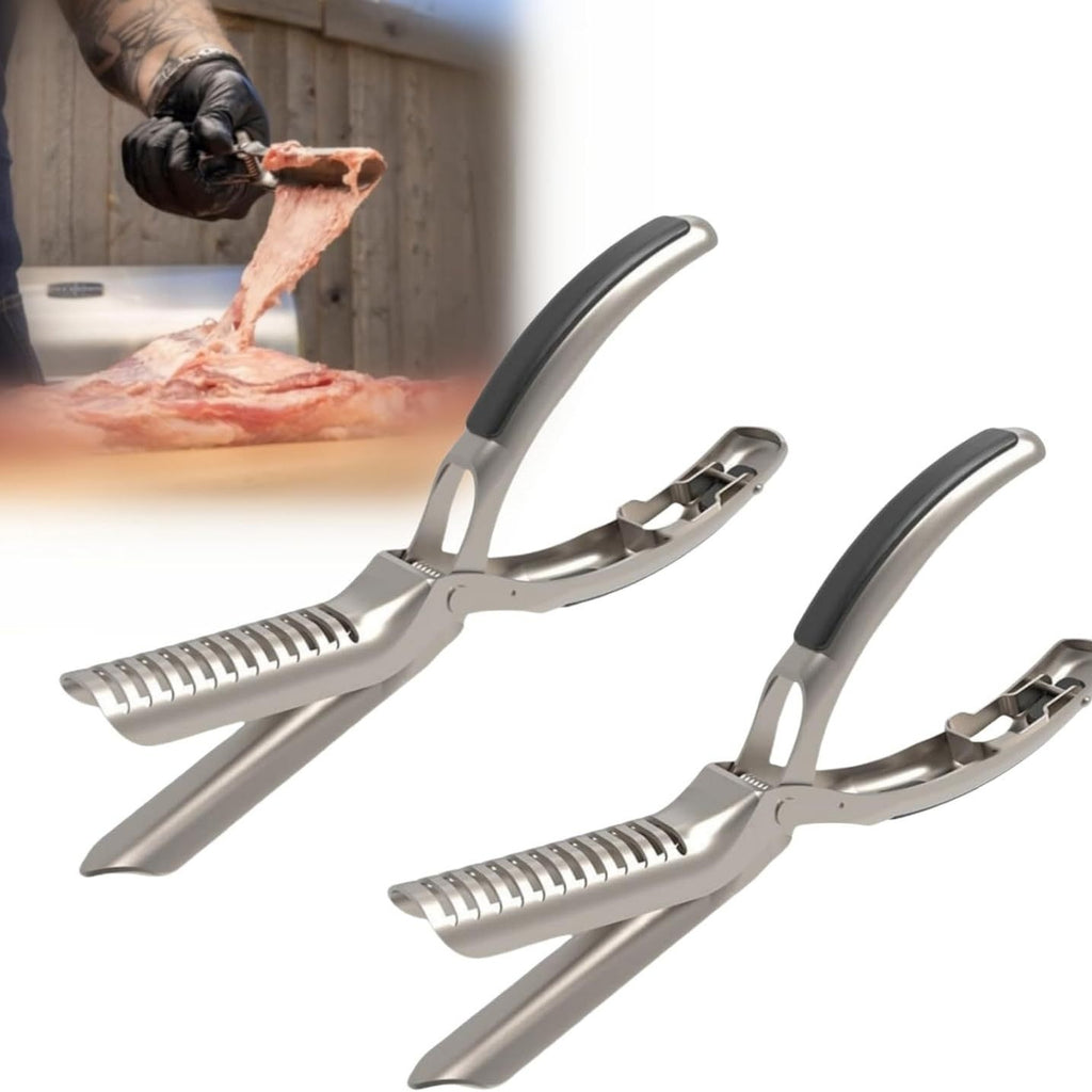 Profi Silberhautentferner aus Edelstahl für Fleisch und Rippchen Präzises Faszienschälmesser zum Entfernen von Membranen Rostfreies Küchenwerkzeug für BBQ und Grillfans