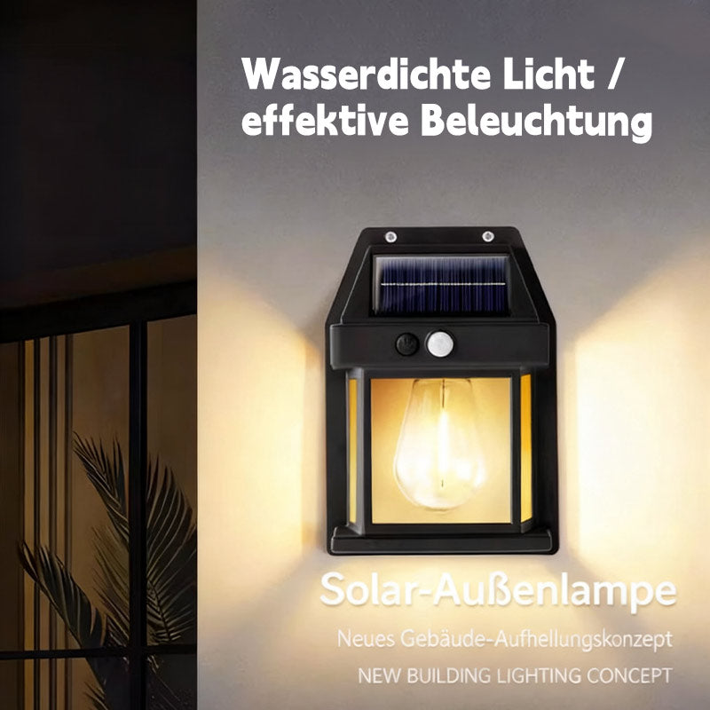Solar Bewegungsmelder Wandlampe – LED Außenleuchte für Terrasse