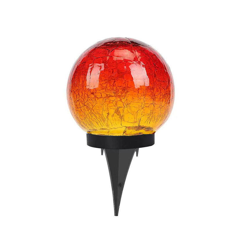 Solar Rissglas Gartenleuchte – Outdoor Wasserdichte Bodenstecker Lampe für Garten, Hof & Terrasse