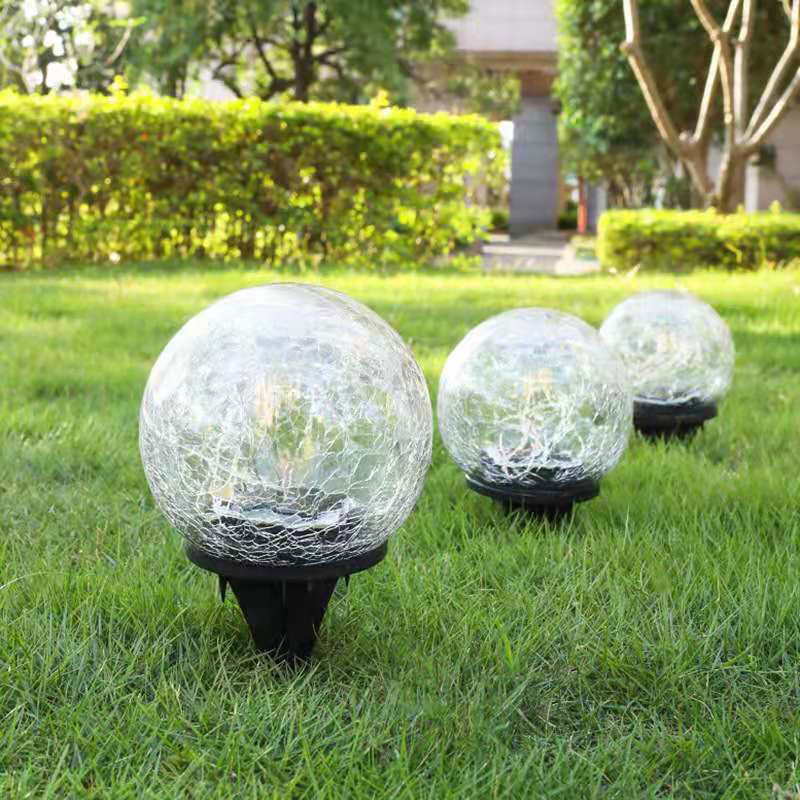 Solar Rissglas Gartenleuchte – Outdoor Wasserdichte Bodenstecker Lampe für Garten, Hof & Terrasse