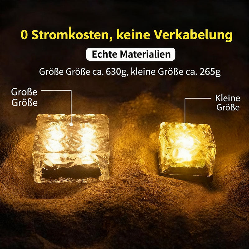Solar Eiswürfel-Leuchte – Wasserdichte LED Gartenleuchte für Außenbereiche