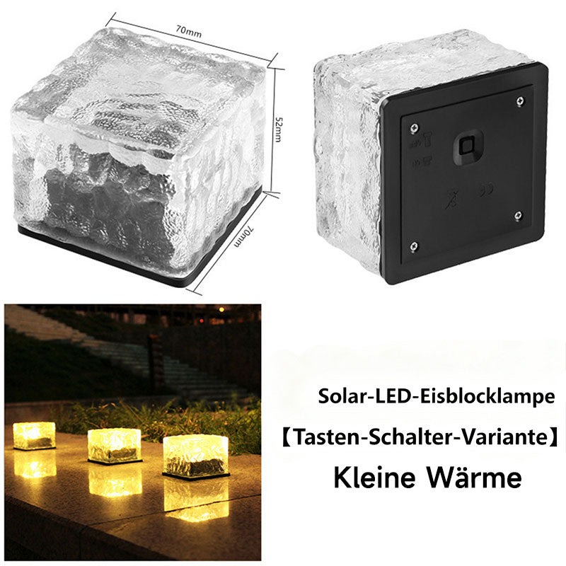 Solar Eiswürfel-Leuchte – Wasserdichte LED Gartenleuchte für Außenbereiche