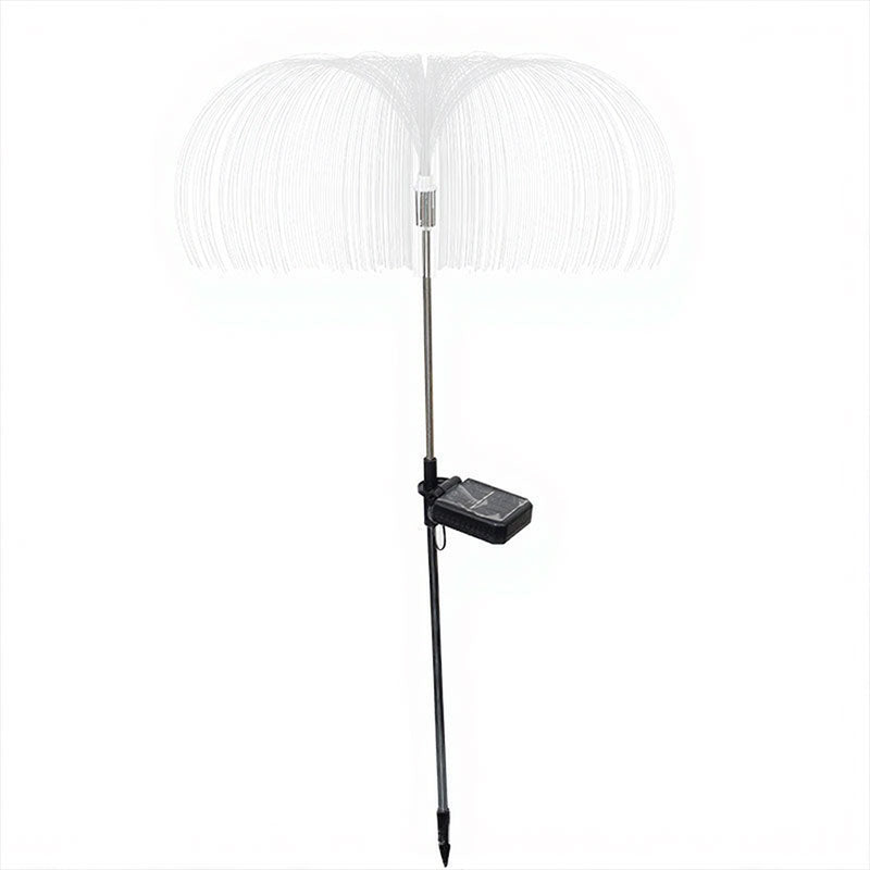 Solar Faseroptik Gartenleuchte – Bunte Quallen-Lampe für Außen