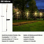 Solar Feuerwerk Gartenlampe – LED Außenlicht mit Bewegungssensor, Rasen Erdspieß Beleuchtung