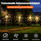 Solar Feuerwerk Gartenlampe – LED Außenlicht mit Bewegungssensor, Rasen Erdspieß Beleuchtung