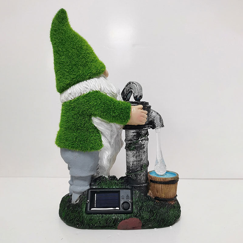 Solar Gartenzwerg Deko – Outdoor LED Figuren aus Resin für Garten Terrasse Balkon & Landschaftsgestaltung