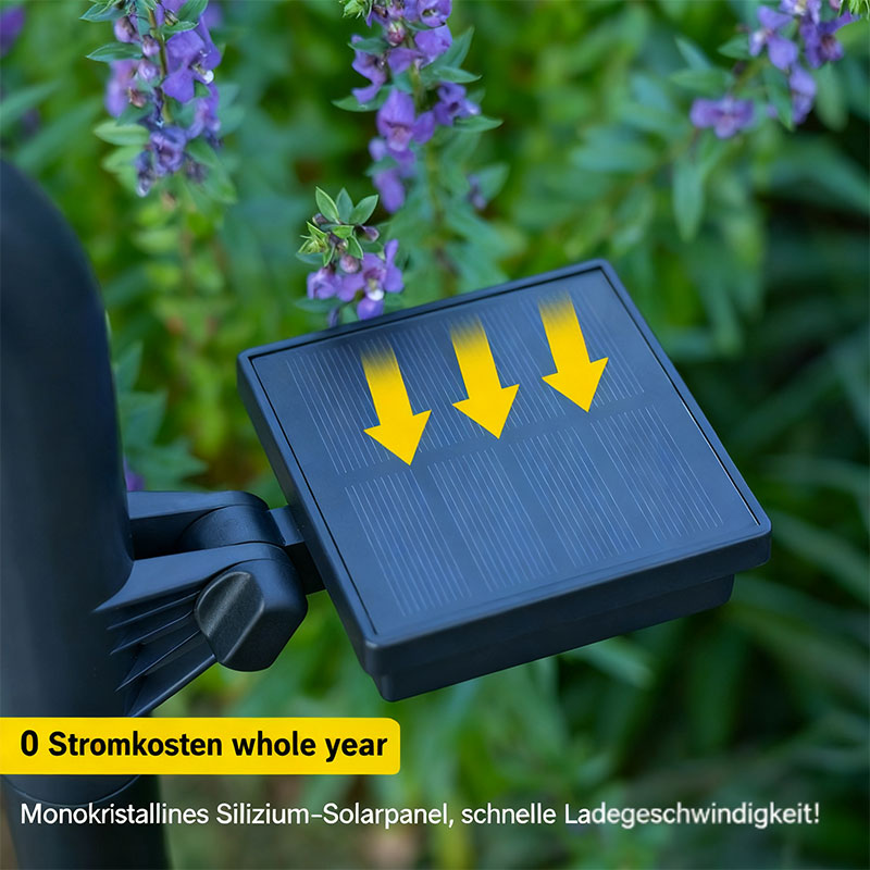 Solar Gartenleuchte für Außen – Superhelle LED Beleuchtung für Hof, Weg & Terrasse