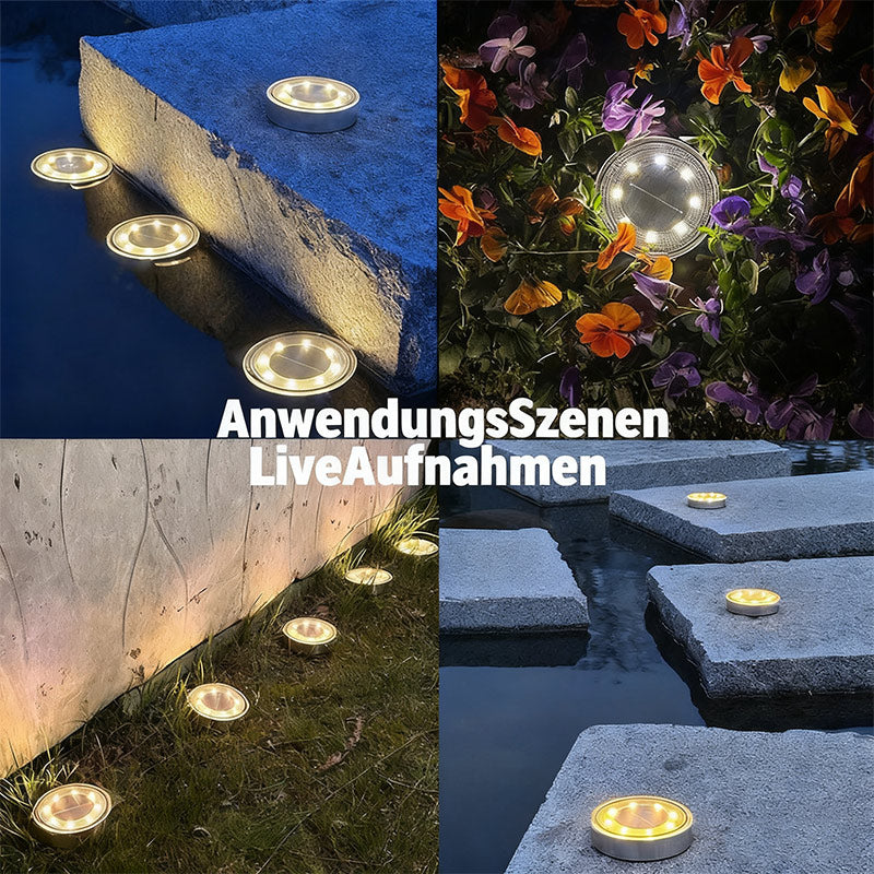 Solar-Gartenleuchte für Außen – Wasserdichte Boden- & Treppenbeleuchtung
