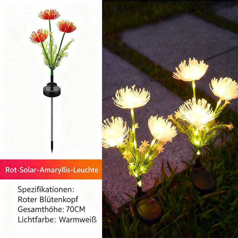 Solar Higanbana Gartenleuchte – Wasserdichte LED Blumenlampe für Außen, Rasen & Terrasse