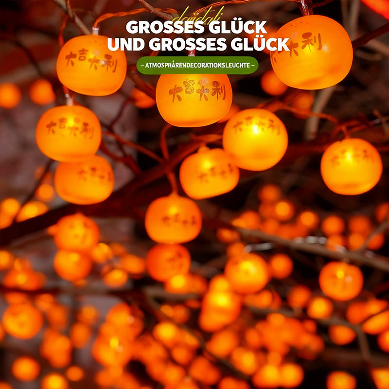 Solar Kaki Lichterkette Kleine Laternen Neujahr Garten Hof Dekoration LED Baumlichter