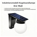 Solar Kugel-Wandlampe – LED Gartenleuchte für Außen, Wasserdicht, Terrasse & Villa Landschaftsdeko