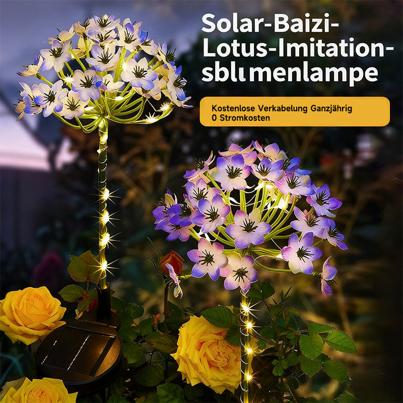 Solar LED Hortensien Lampe – Wasserdichte Gartenleuchte für Außen, Terrasse, Hof & Rasen Dekoration