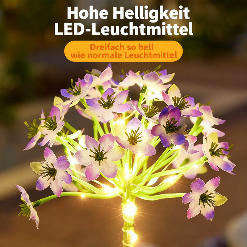 Solar LED Hortensien Lampe – Wasserdichte Gartenleuchte für Außen, Terrasse, Hof & Rasen Dekoration