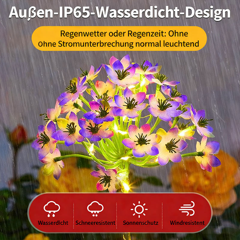 Solar LED Hortensien Lampe – Wasserdichte Gartenleuchte für Außen, Terrasse, Hof & Rasen Dekoration