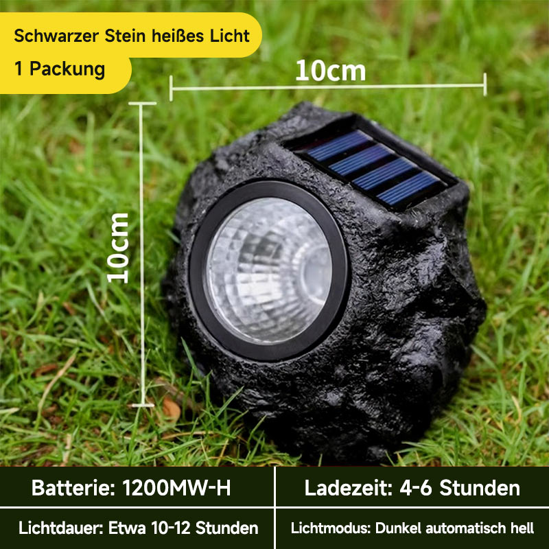 Solar LED Steinlampe Garten Hof Bodenleuchte Wasserdicht Außen Landschaft Beleuchtung