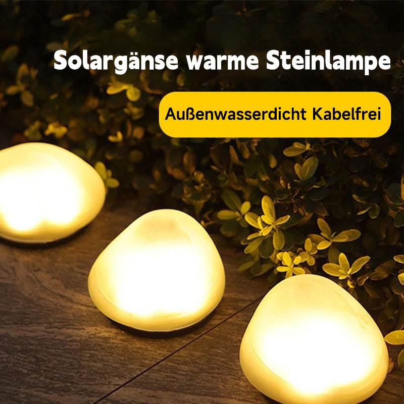 Solar LED Steinlampe – leuchtender Garten- & Rasenpfosten für Hof, Terrasse & Außenbereich