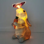 Solar Hasen Gartenleuchte Außen – Wasserdichte LED Tierfigur für Balkon Deko, Terrasse & Rasenbeleuchtung