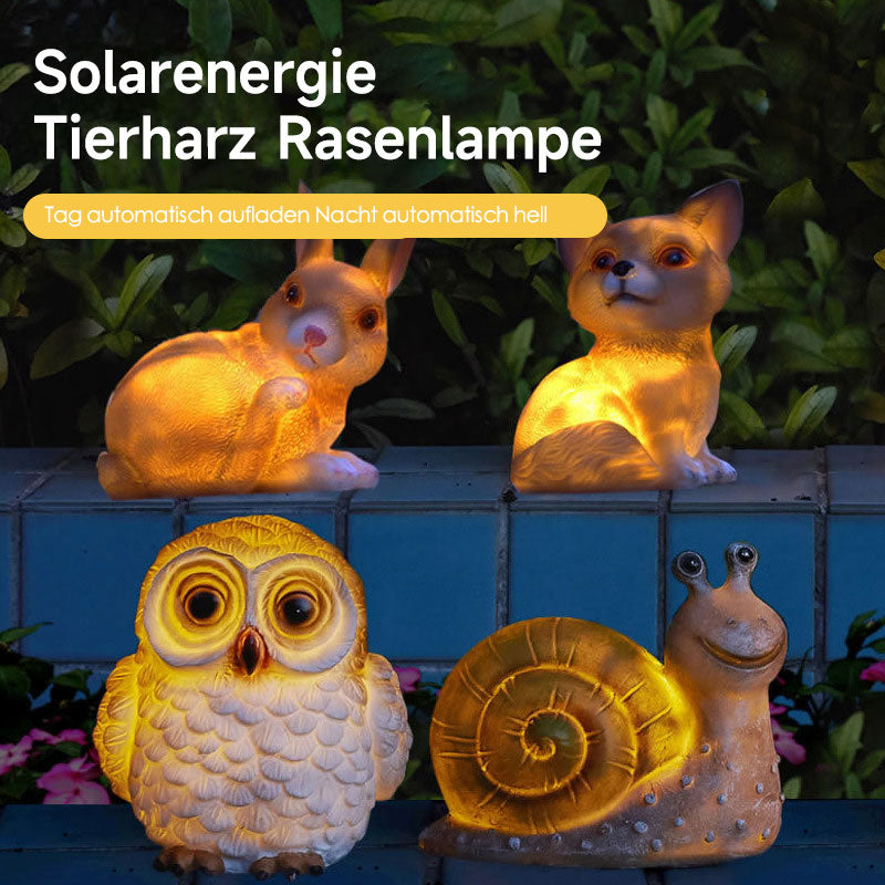 Solar Resin Tierlampe – Kreative LED Garten- & Hofdeko, Lustige Außenbeleuchtung für Rasen & Terrasse