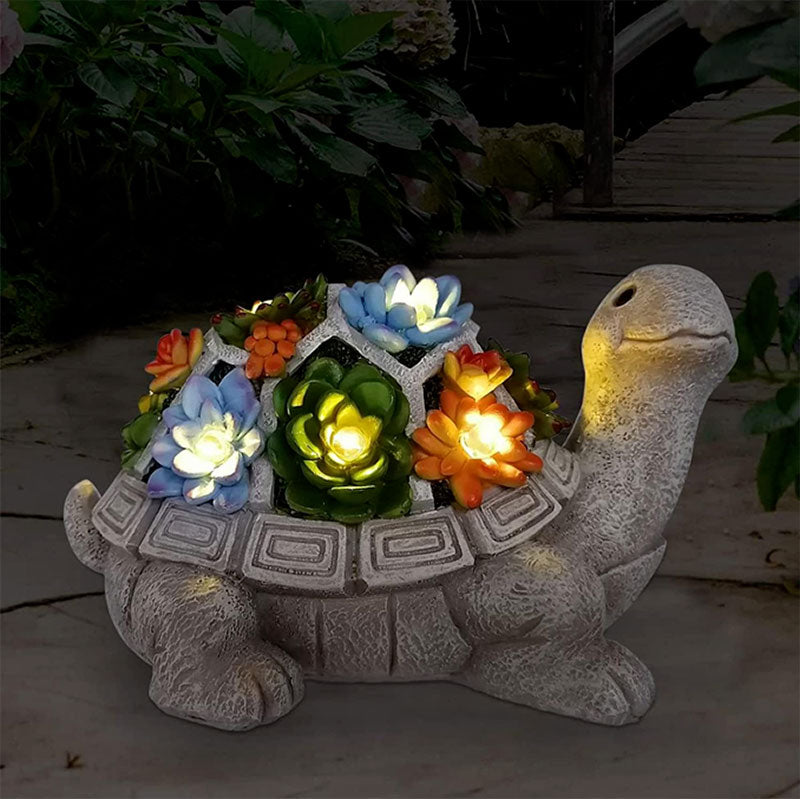 Solar Schildkröten Statue – LED Garten Dekoration für Terrasse, Rasen & Outdoor Haustier Deko