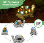 Solar Schildkröten Statue – LED Garten Dekoration für Terrasse, Rasen & Outdoor Haustier Deko