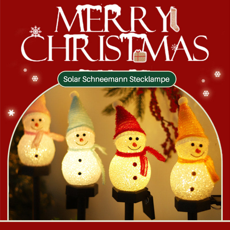 Solar-Schneemann-Lampe – Wasserdichte Outdoor Weihnachtsdekoration für Rasen & Garten