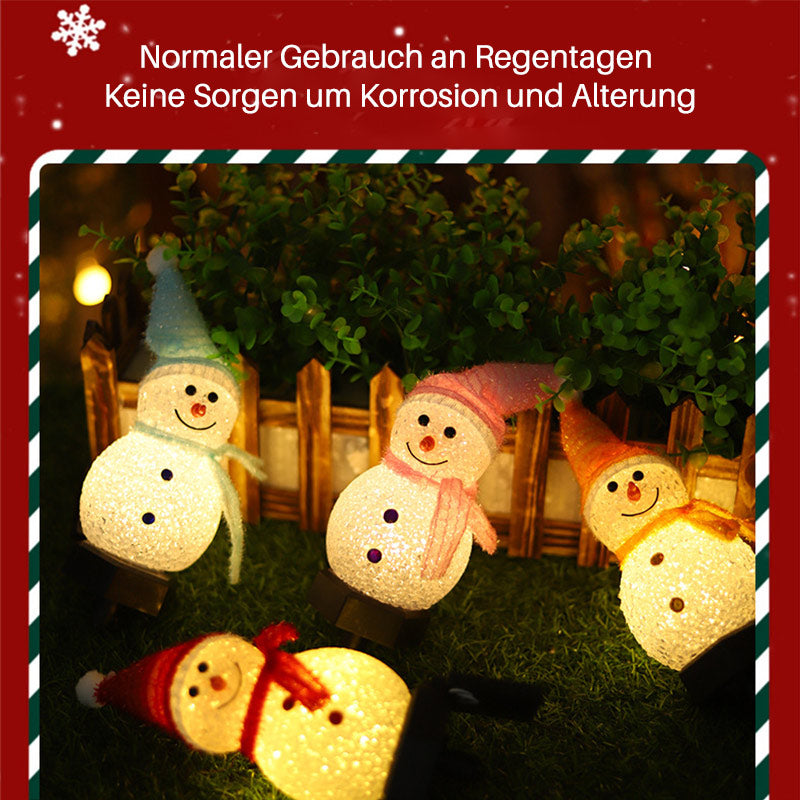 Solar-Schneemann-Lampe – Wasserdichte Outdoor Weihnachtsdekoration für Rasen & Garten