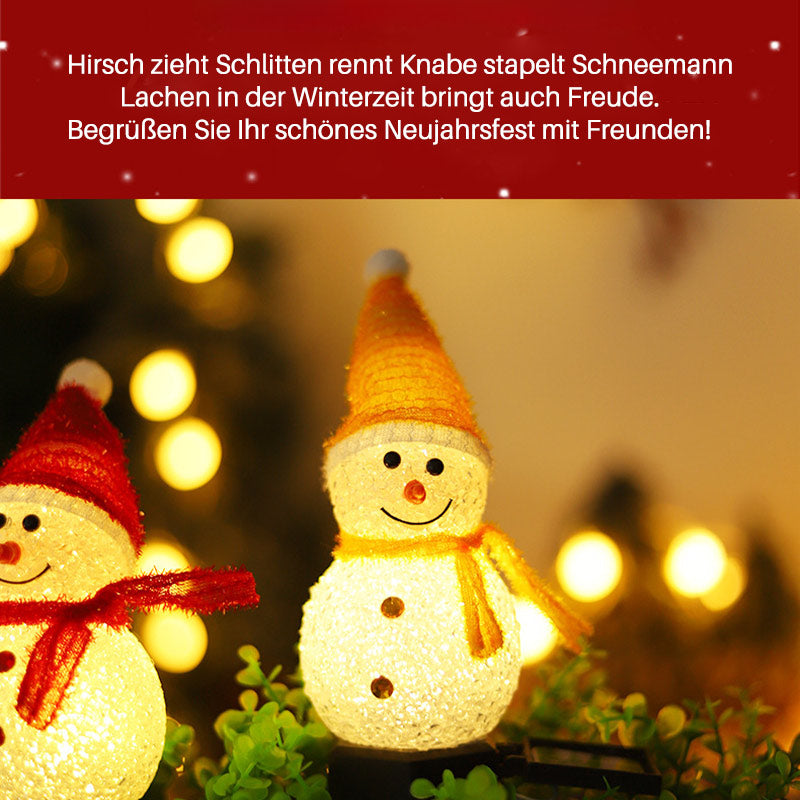 Solar-Schneemann-Lampe – Wasserdichte Outdoor Weihnachtsdekoration für Rasen & Garten